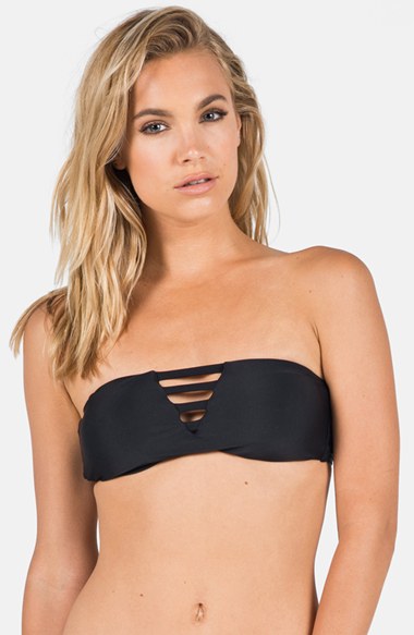 Simply Solid' Cutout Bandeau Bikini Top